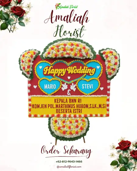 Papan Bunga Pernikahan Argasari